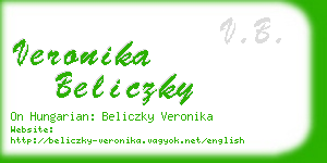 veronika beliczky business card